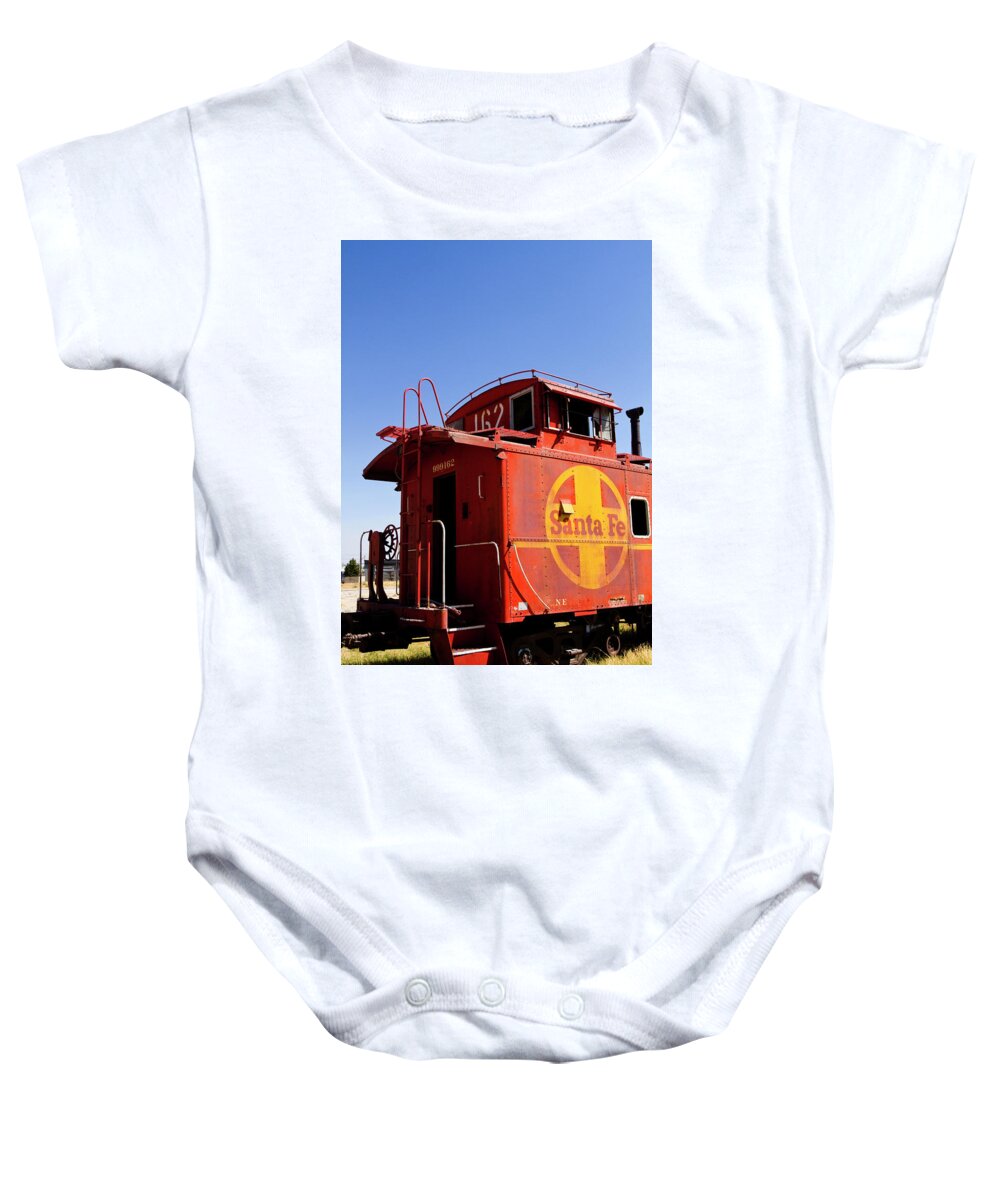 Train Baby Onesie featuring the photograph The Caboose by Mark Miller