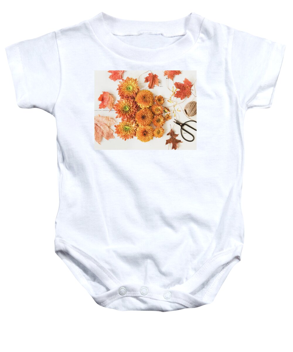 Flower Baby Onesie featuring the photograph The Colors of Autumn by Kim Hojnacki