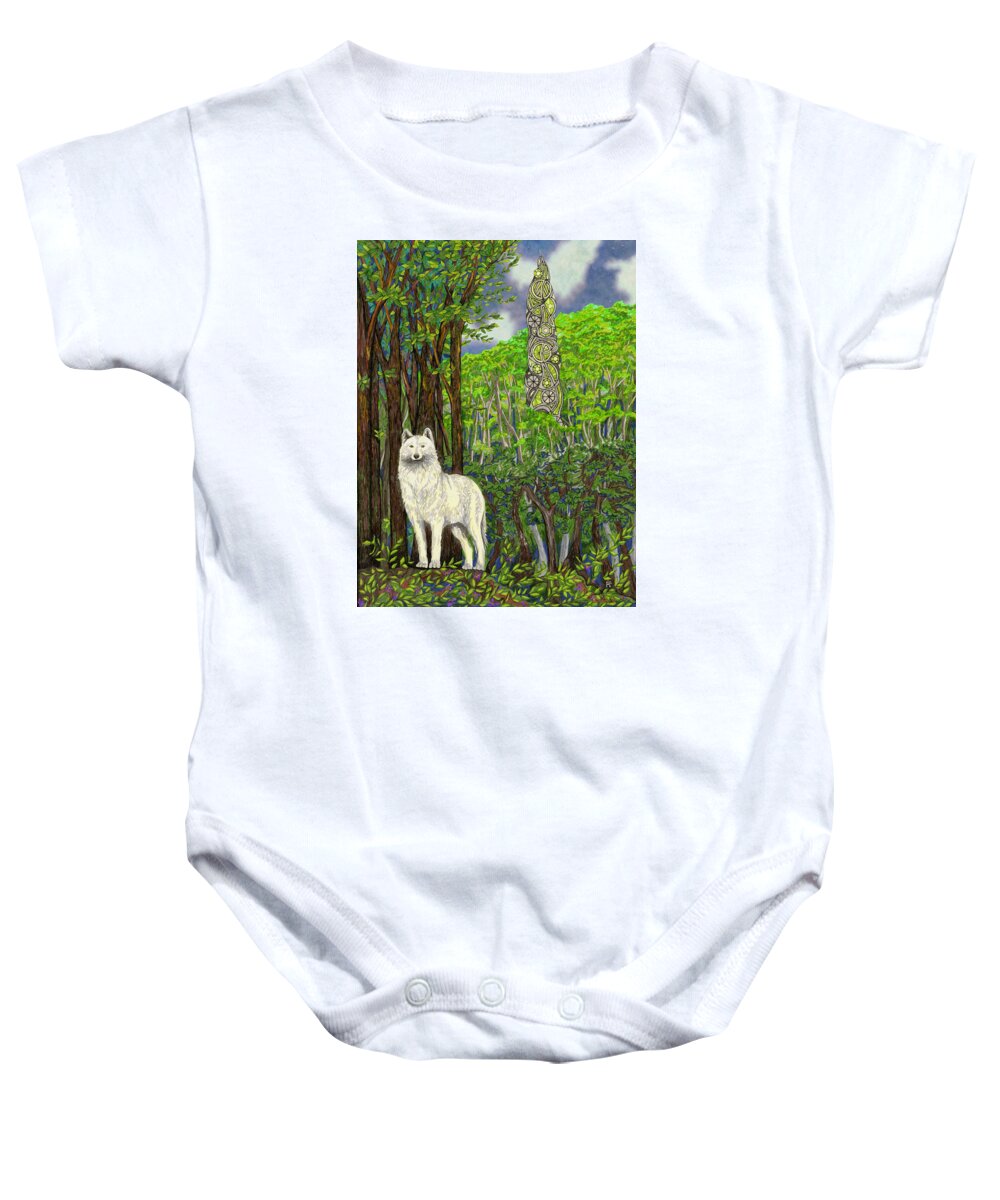 Dreams Baby Onesie featuring the drawing The Glass by FT McKinstry
