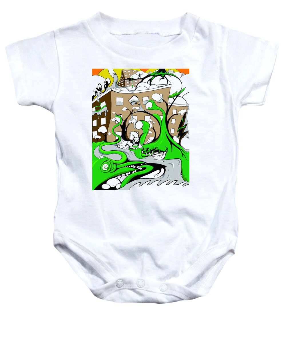 Building Baby Onesie featuring the digital art The Hatchery by Craig Tilley