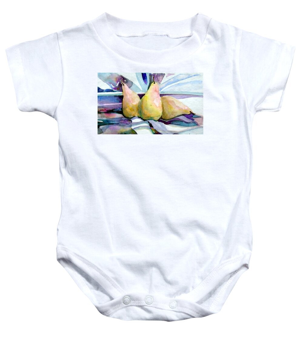 Pears Baby Onesie featuring the painting Three Graces by Mindy Newman