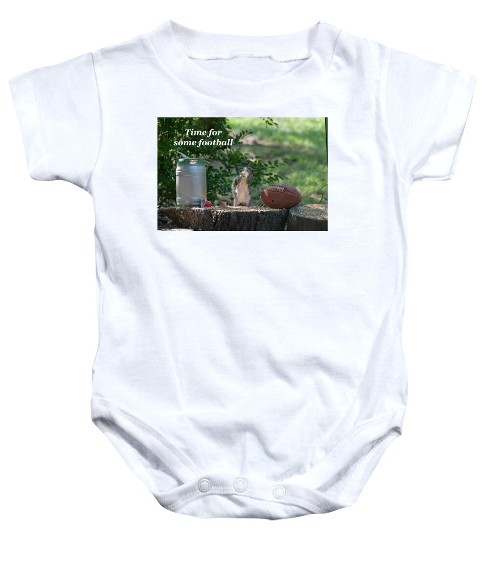 Football Baby Onesie featuring the photograph Time for some football by Daniel Friend