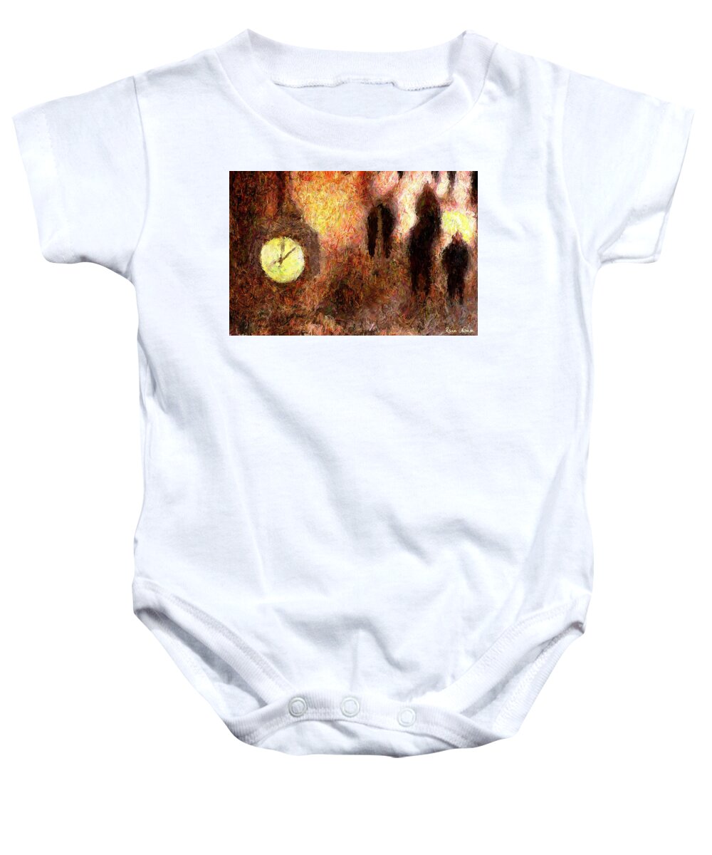  Baby Onesie featuring the digital art Time to Go by Rein Nomm