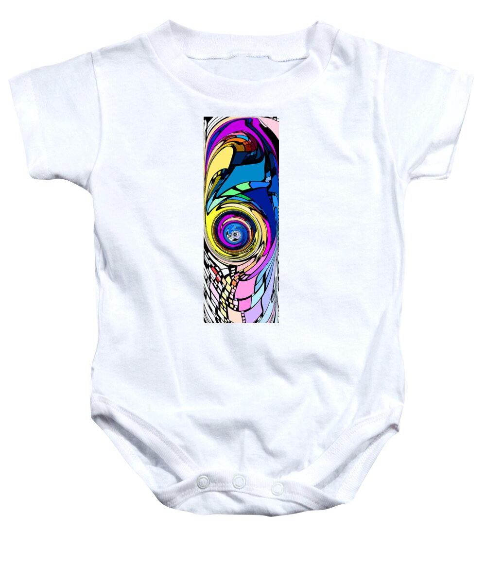 Abstract Baby Onesie featuring the digital art Time Travel 1 by Chris Butler
