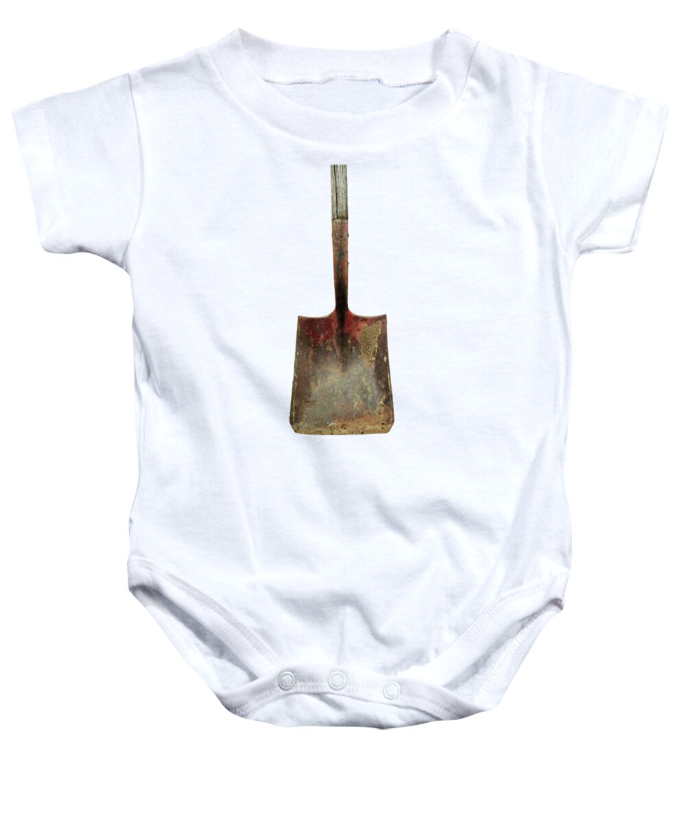Antique Baby Onesie featuring the photograph Tools on Wood 3 on BW Plywood by YoPedro