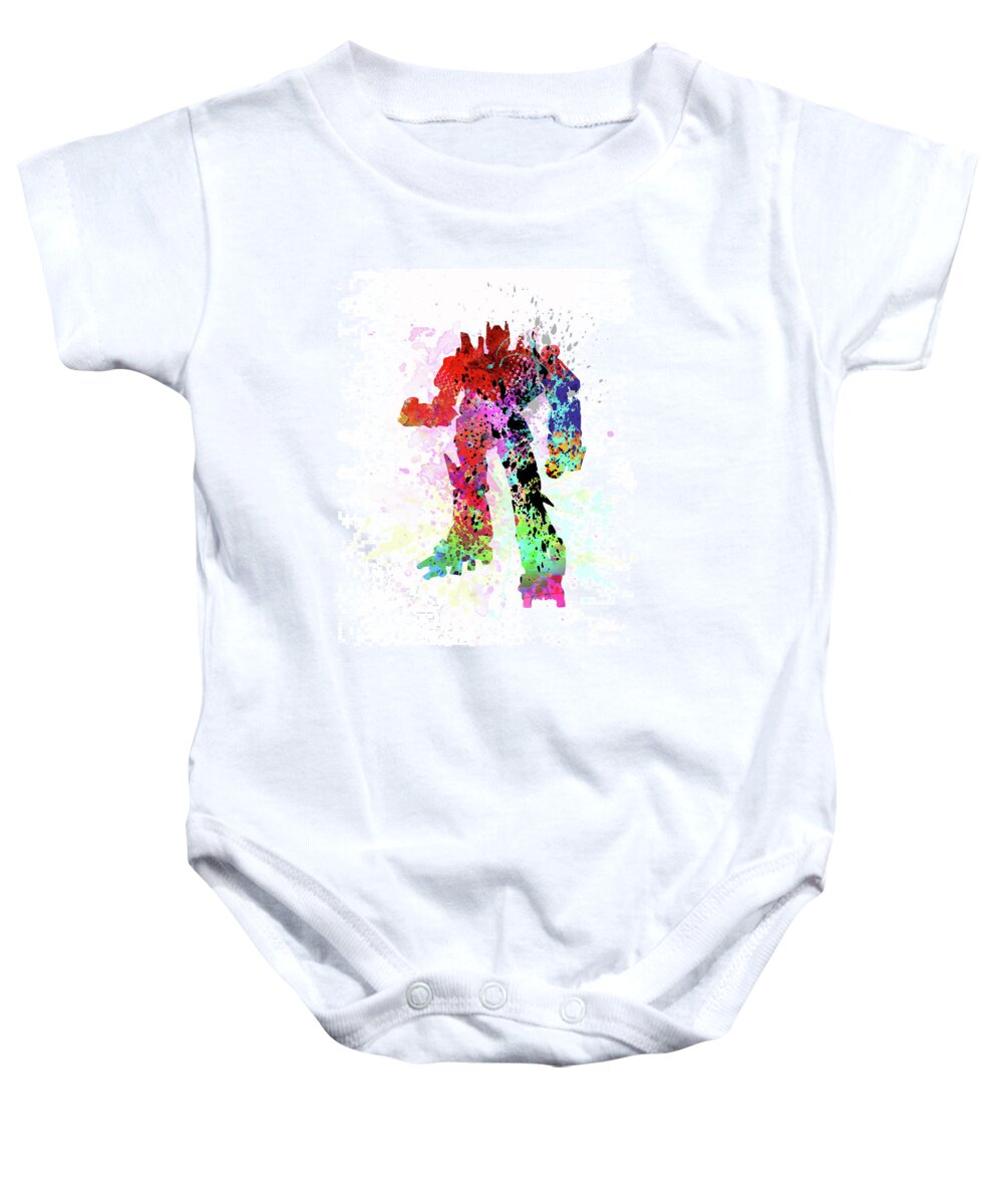 Art Print Baby Onesie featuring the painting Transformers by Art Popop