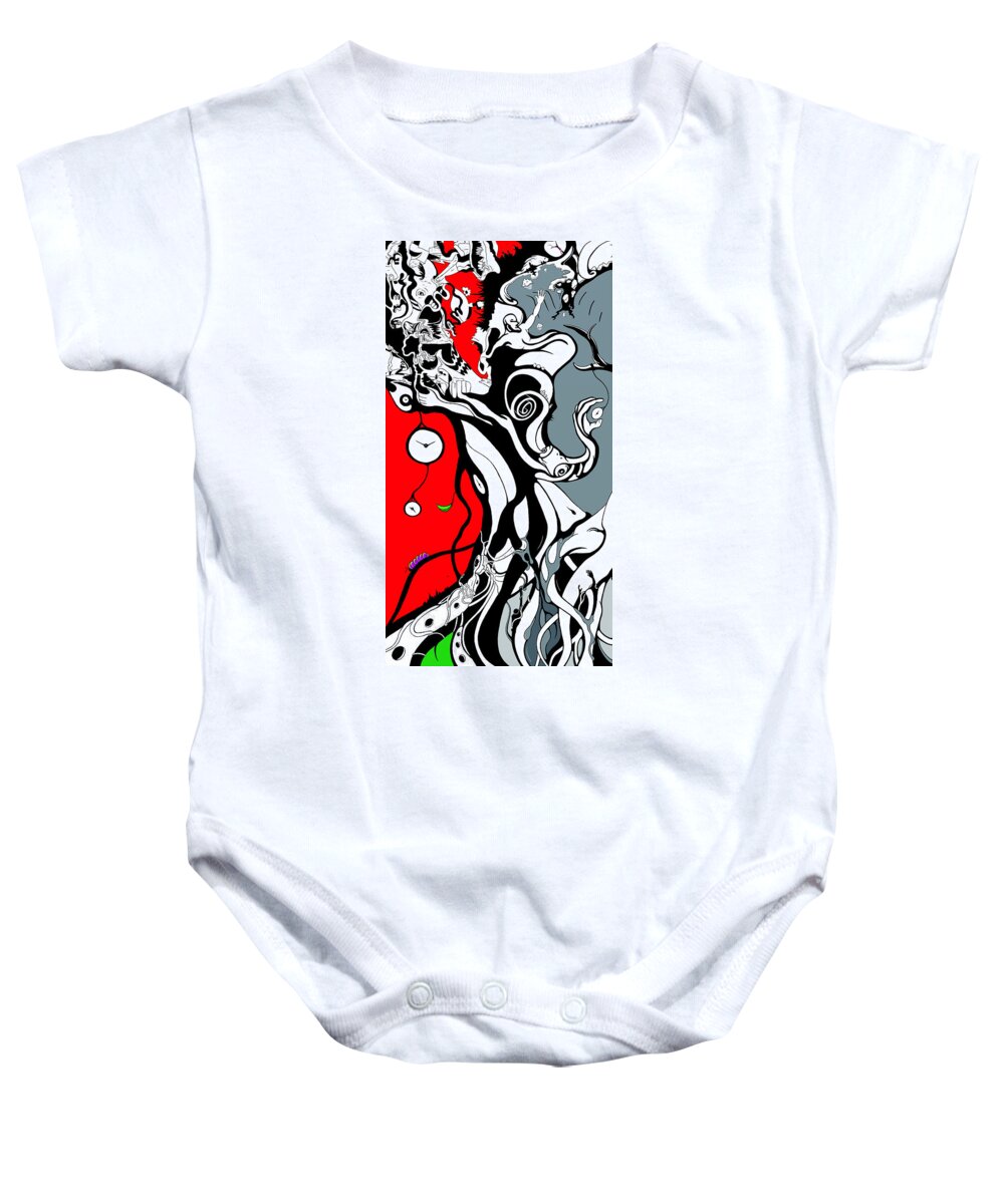 Grapevine Wall Baby Onesie featuring the digital art Trunk 33 by Craig Tilley