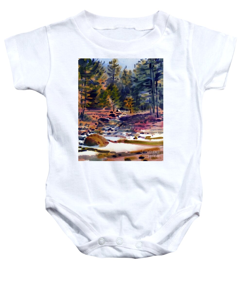 Tuolumne River Baby Onesie featuring the painting Tuolumne River in October by Donald Maier