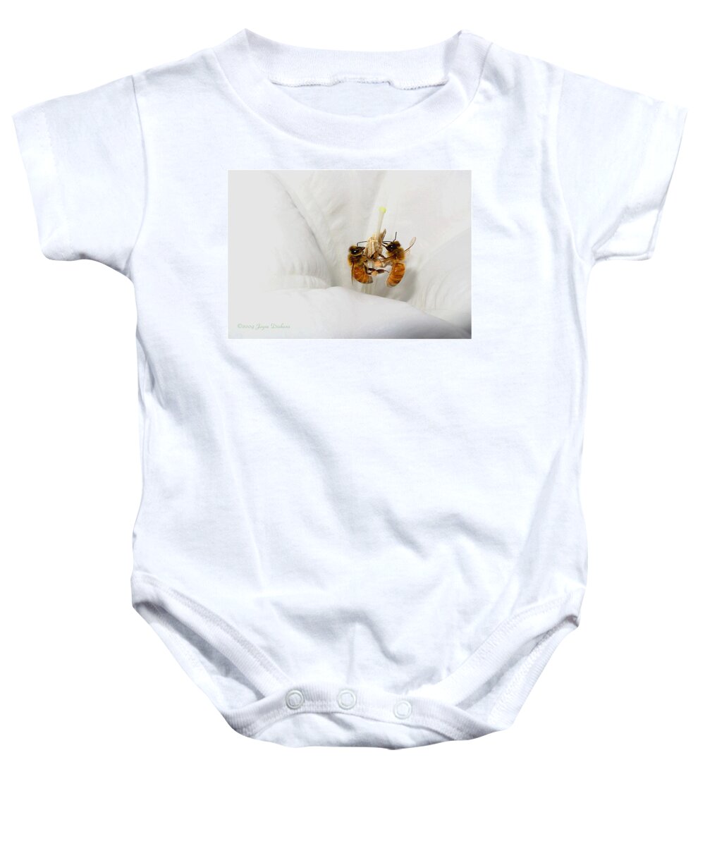 Bee Baby Onesie featuring the photograph Two Busy by Joyce Dickens