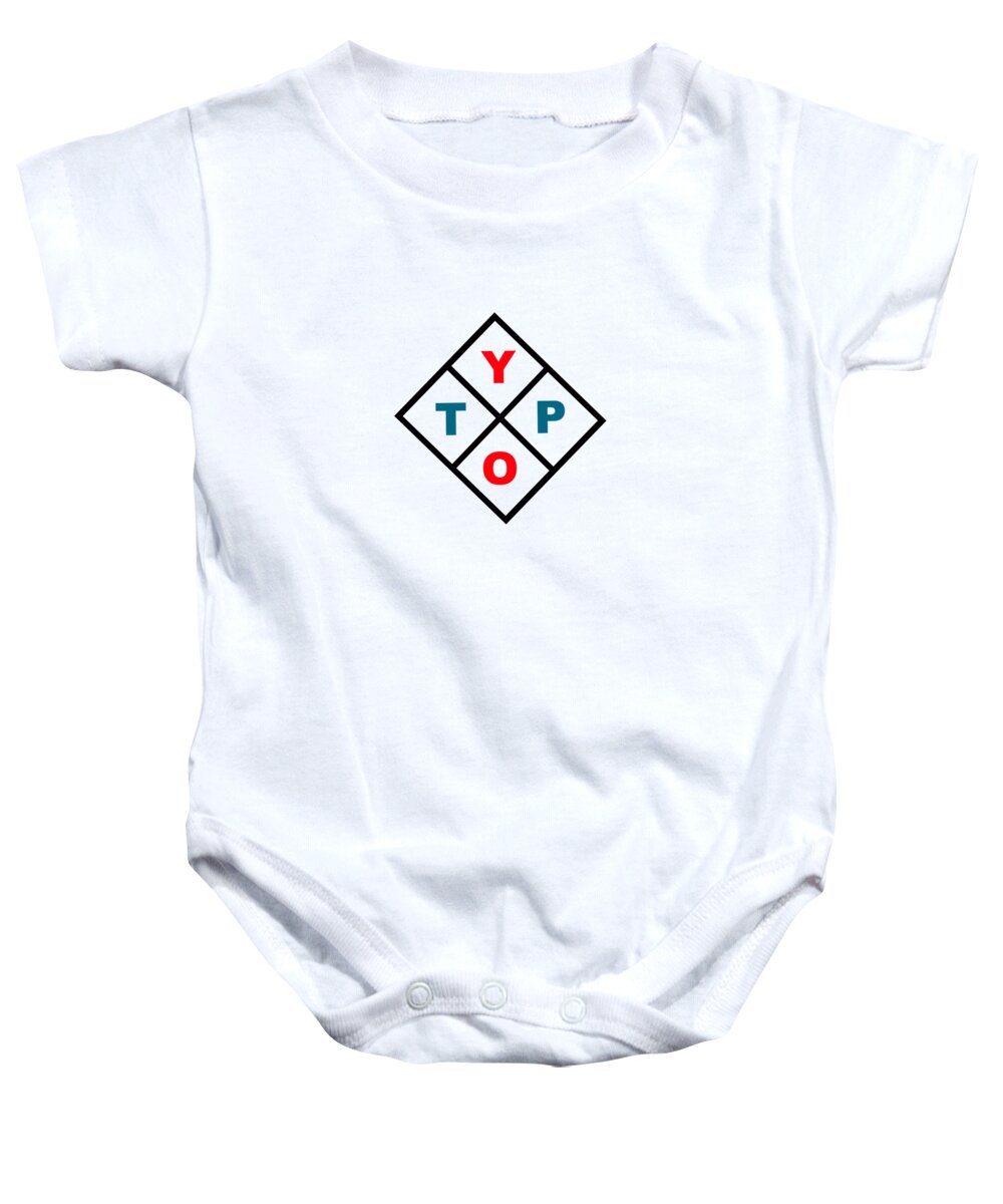 Typography Baby Onesie featuring the photograph Typo by Bill Owen