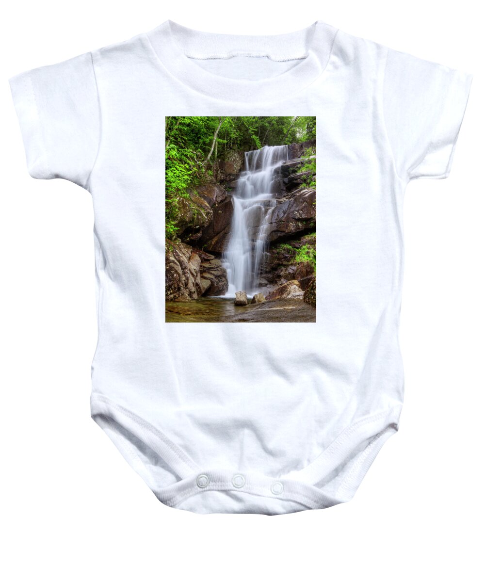 Upper Baby Onesie featuring the photograph Upper Kirby Falls Davis Brook by White Mountain Images