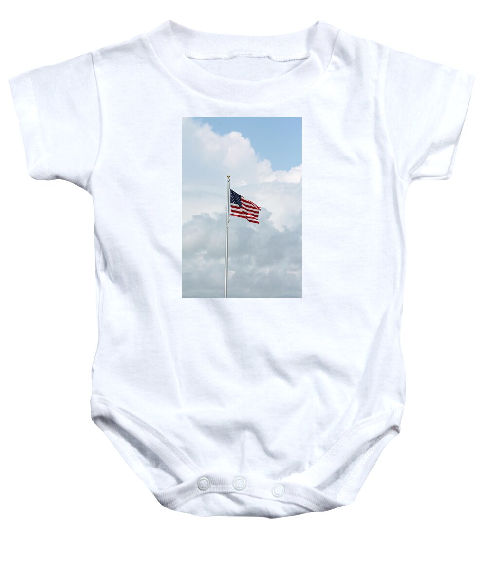 Patriotic Baby Onesie featuring the photograph USA by Captain Debbie Ritter
