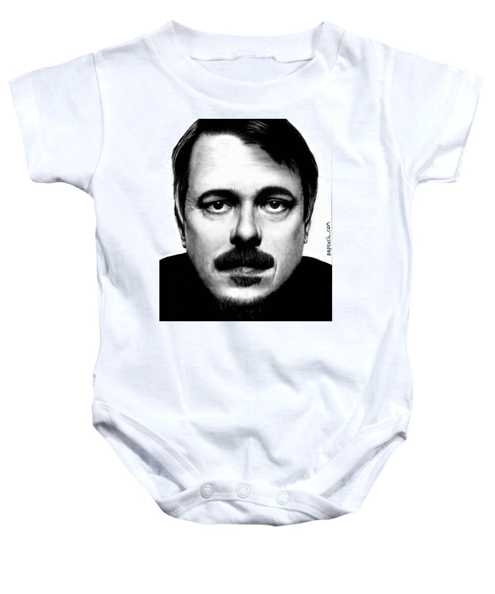 Vince Gilligan Baby Onesie featuring the drawing Vince Gilligan by Rick Fortson