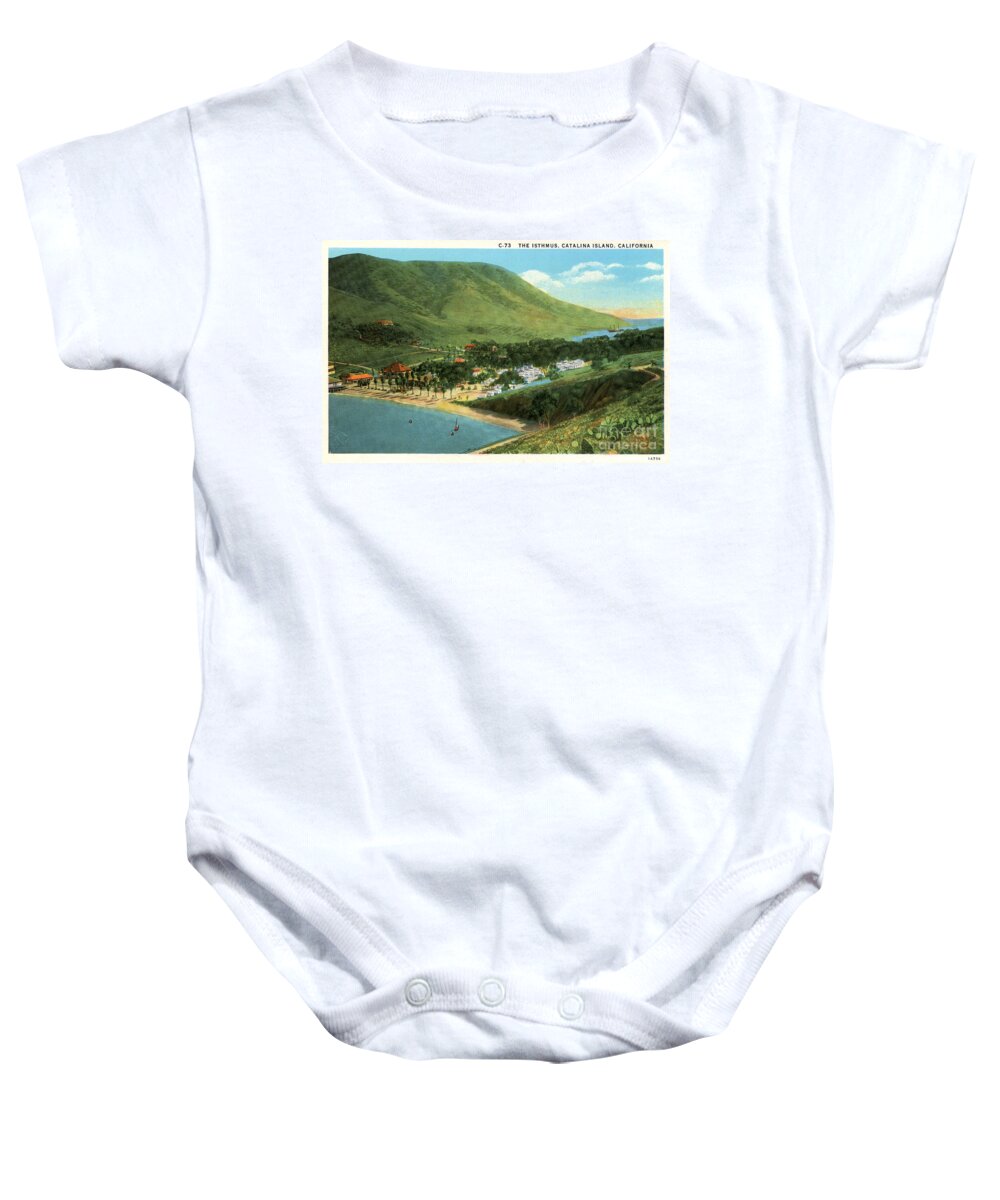 Catalina Island Baby Onesie featuring the photograph Vintage Catalina Island - Isthmus - Two Harbors by Sad Hill - Bizarre Los Angeles Archive