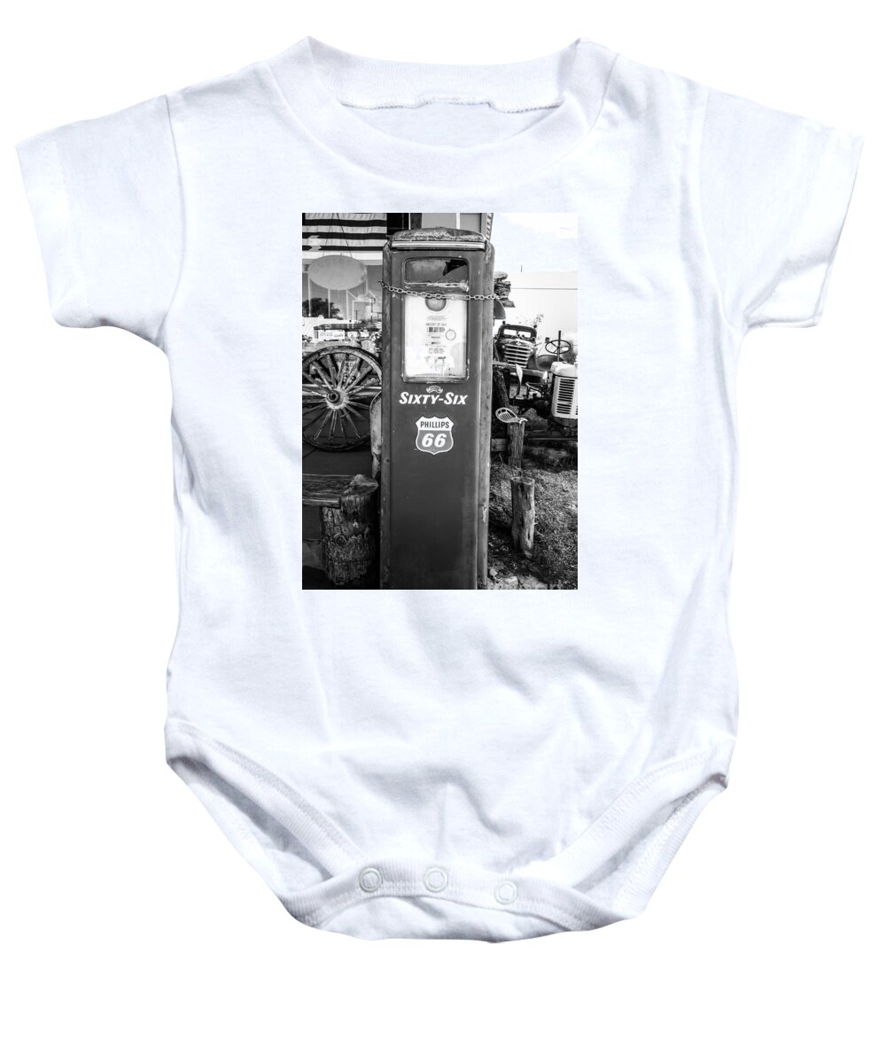 Gas Pump Baby Onesie featuring the photograph Vintage Gas Pump by Anthony Sacco