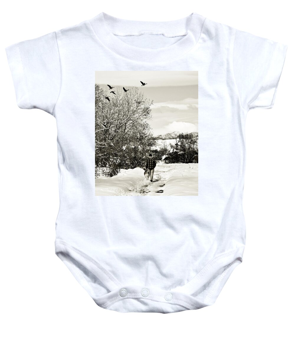Colorado Baby Onesie featuring the photograph Walk in the Park by Marilyn Hunt