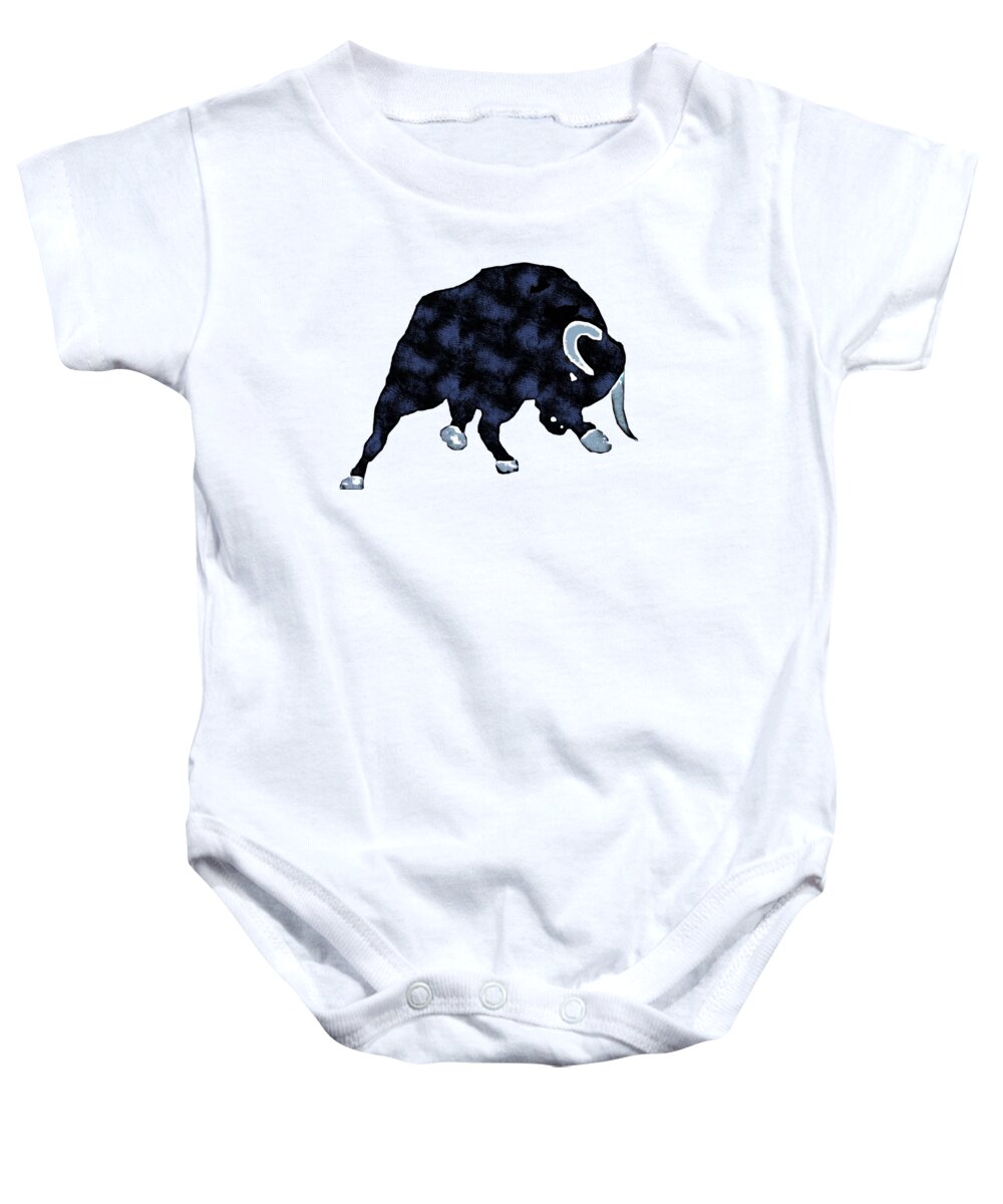 Painting Baby Onesie featuring the painting Wall Street Bull Market Series 1 t-shirt by Edward Fielding