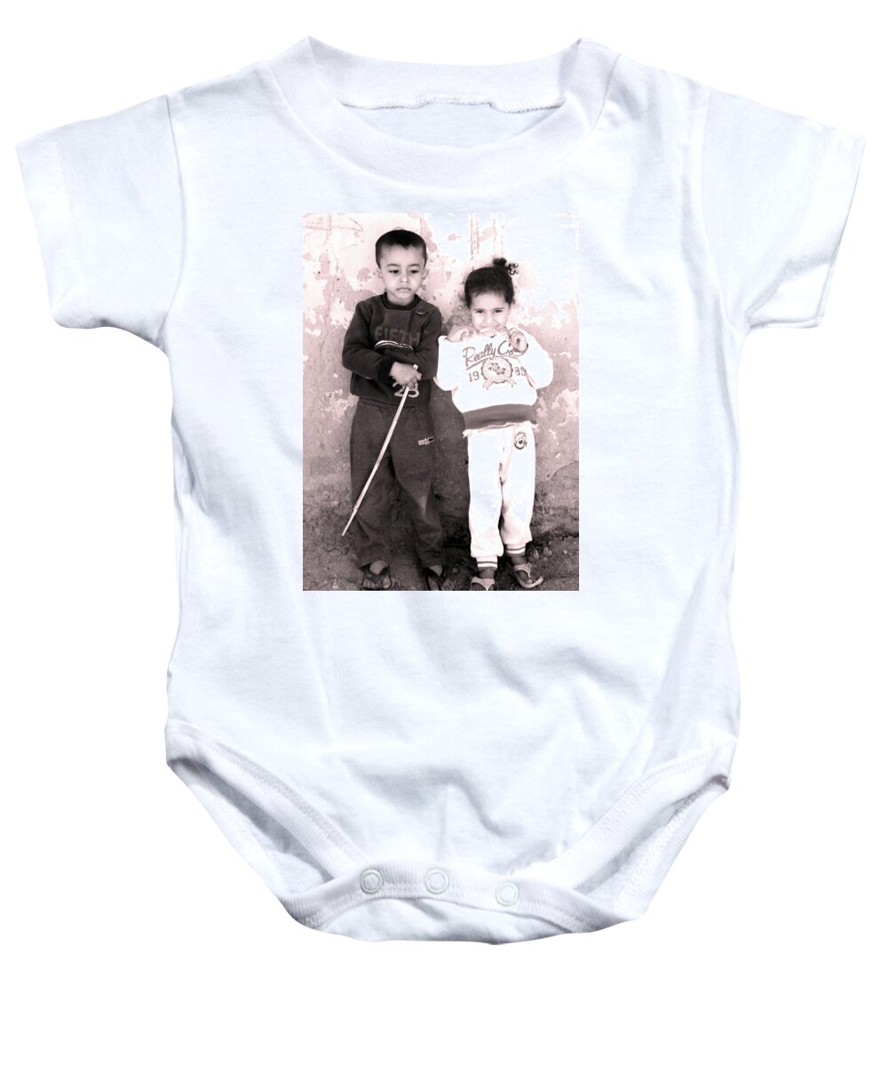 Jezcself Baby Onesie featuring the photograph We Are Not Oiks by Jez C Self