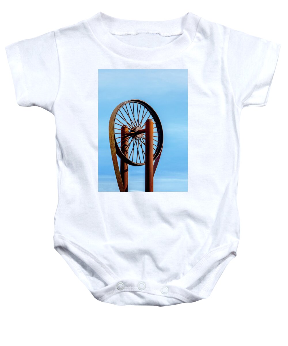 Wheel In The Sky Baby Onesie featuring the photograph Wheel in the Sky by David Millenheft