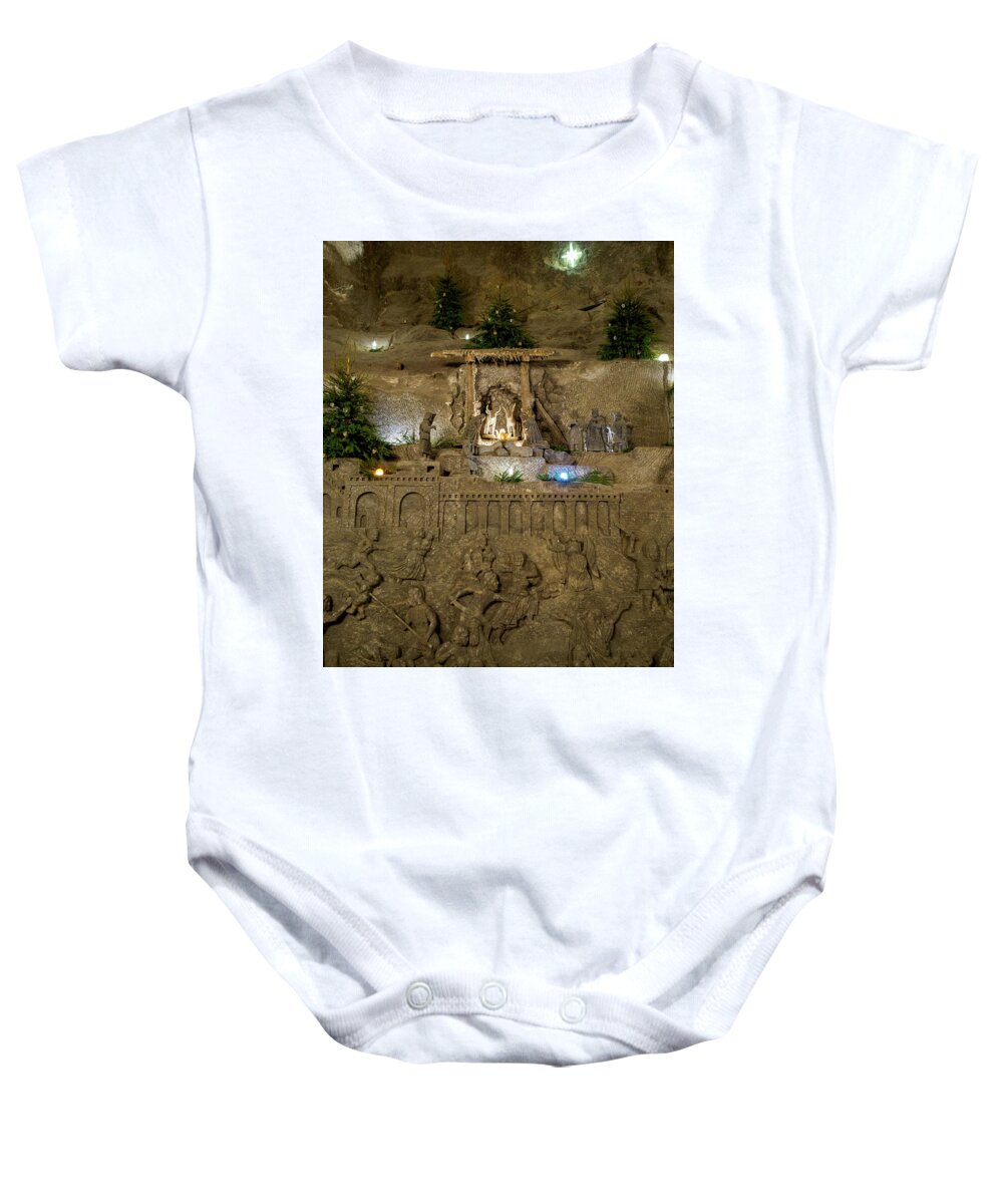 Digging Baby Onesie featuring the photograph Wieliczka Salt Mines by Mark Llewellyn