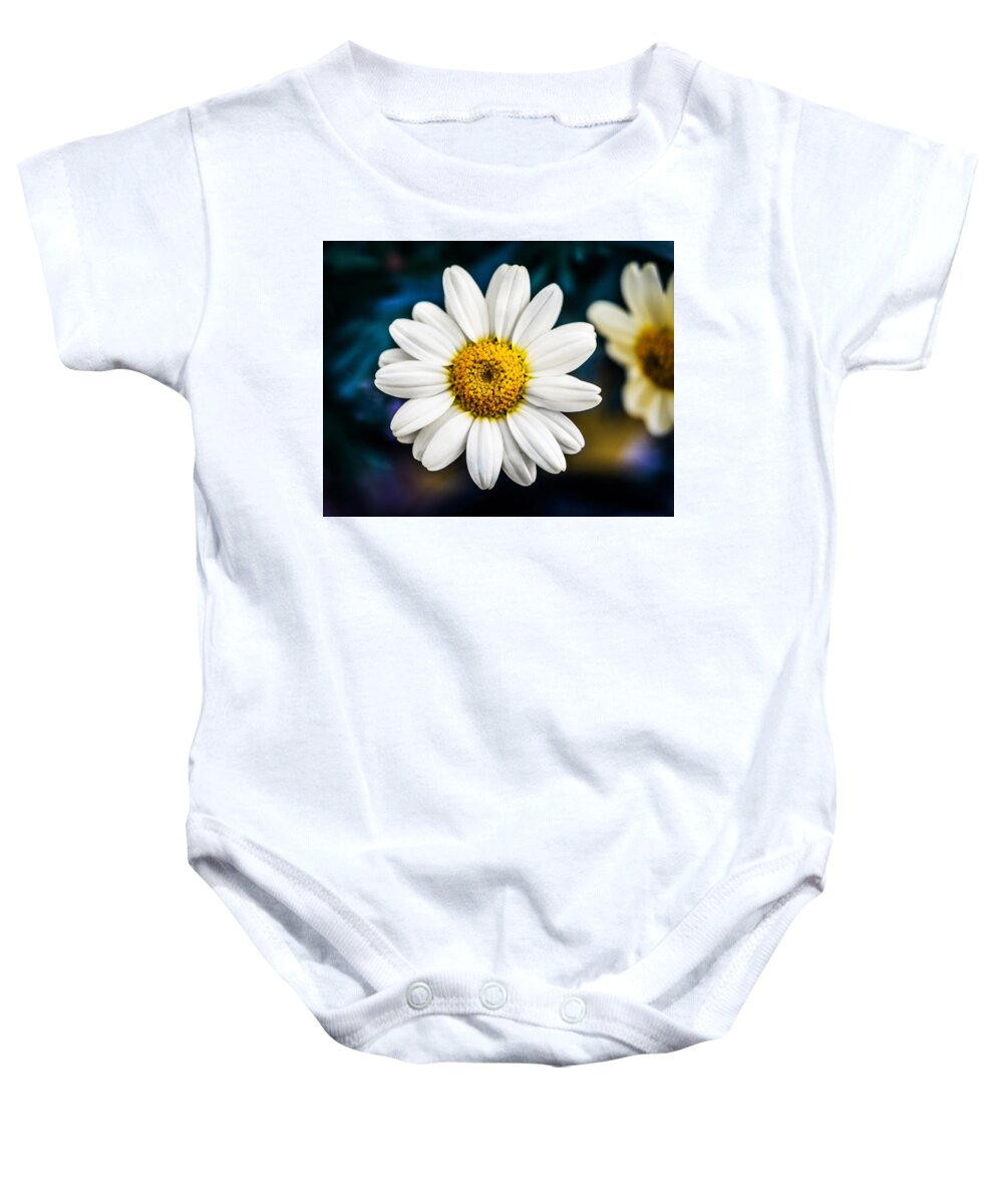 Daisy Baby Onesie featuring the photograph Wild Daisy by Nick Bywater