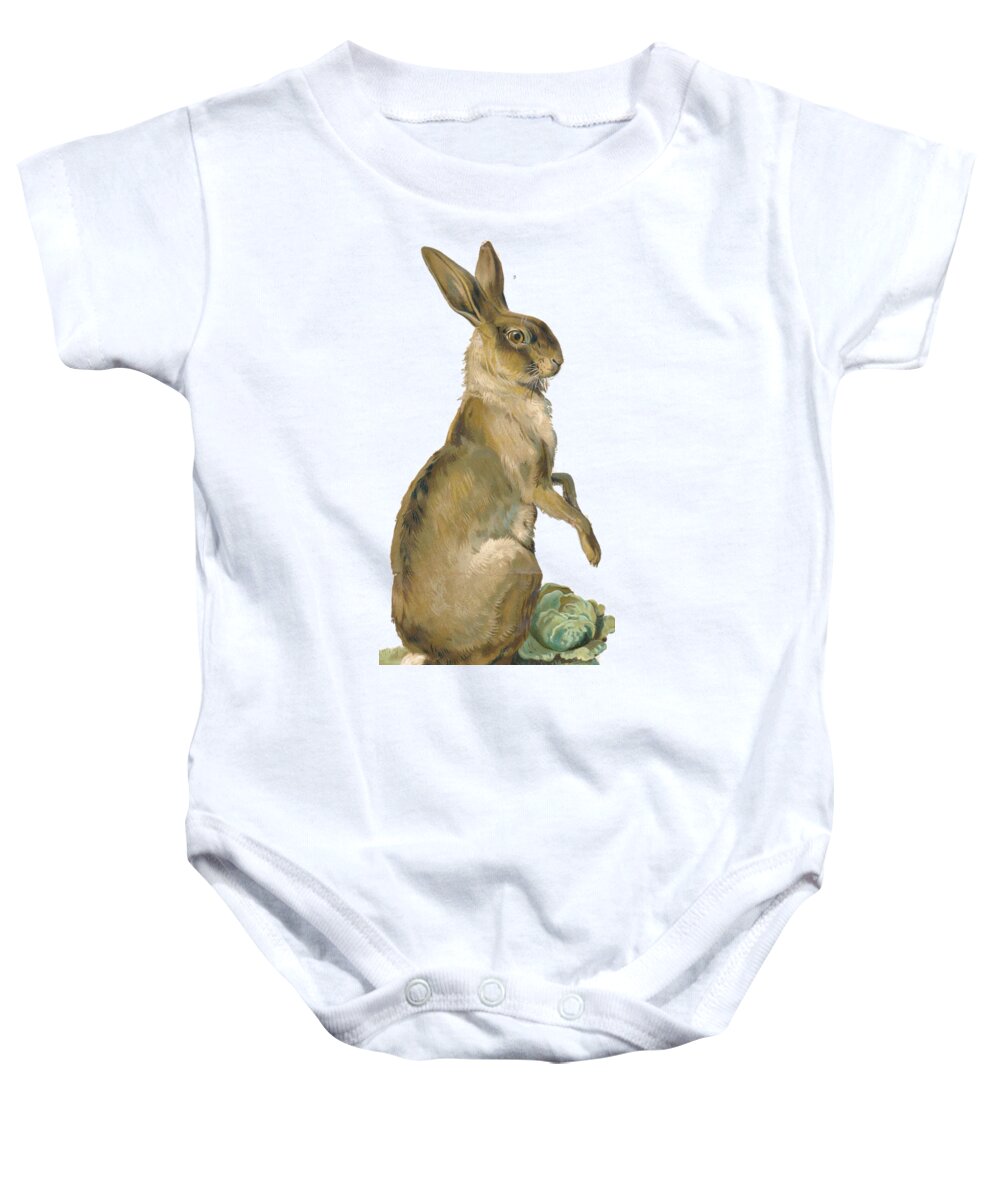 Rabbit Baby Onesie featuring the digital art Wild Hare by Kim Kent