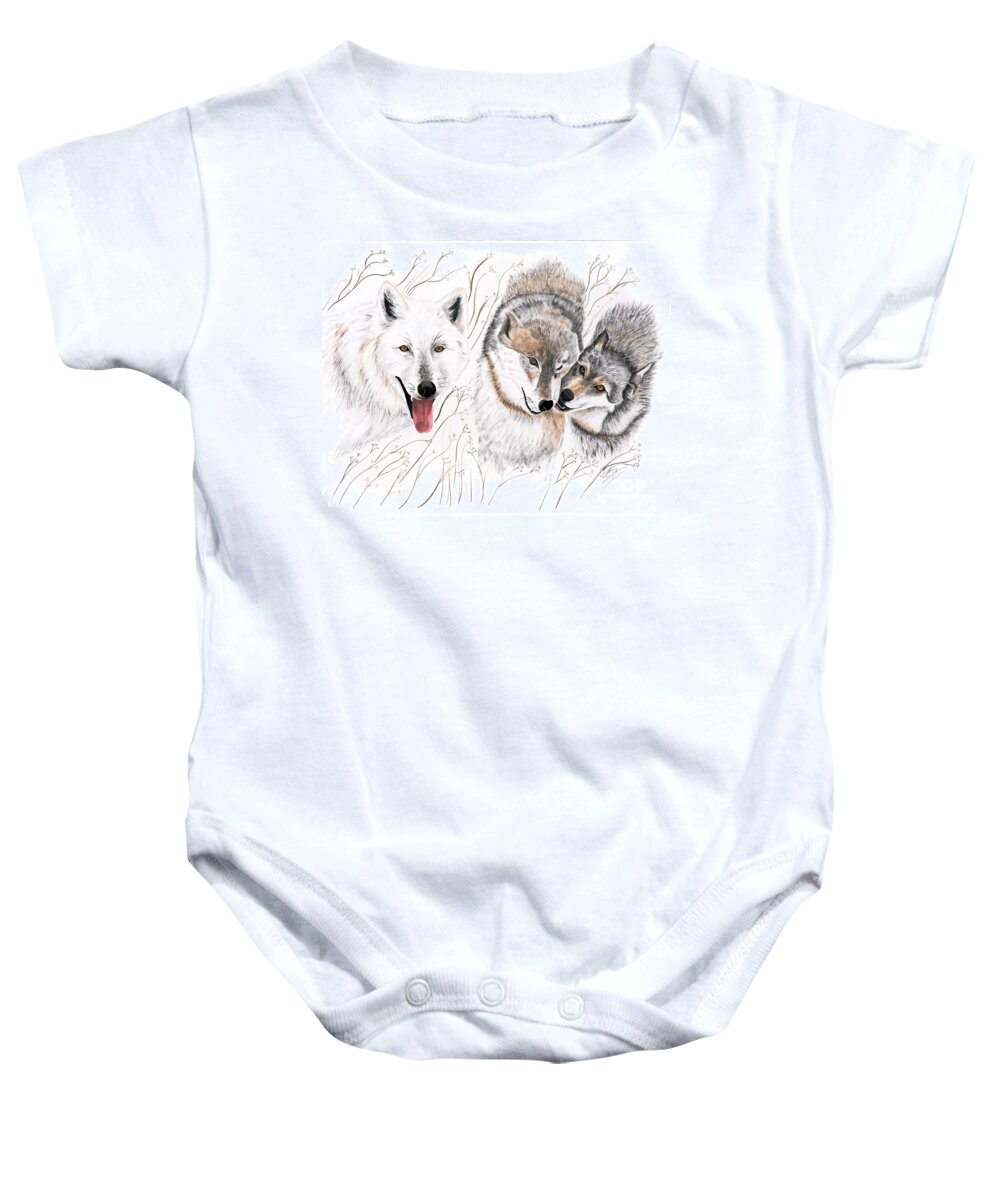 Joette Baby Onesie featuring the painting Winter Play by Joette Snyder