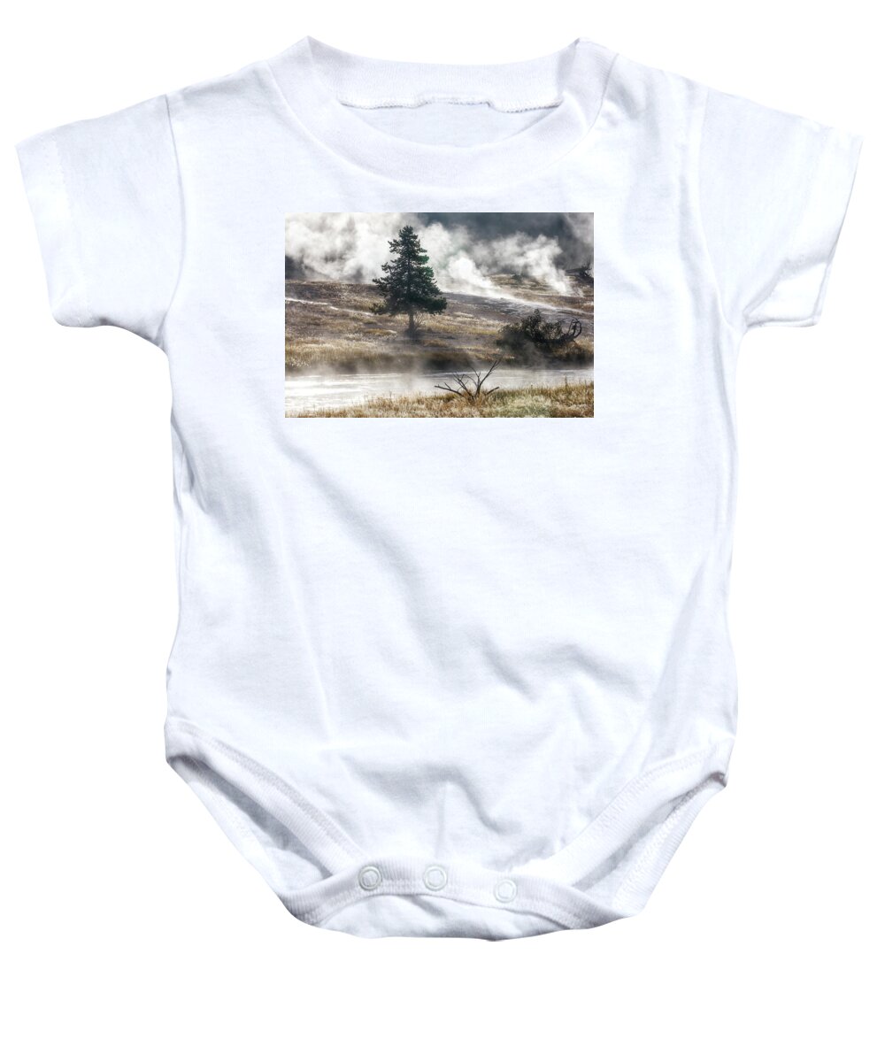 Yellowstone Baby Onesie featuring the photograph Yellowstone Mood - 9 Color Edition by Alex Mironyuk