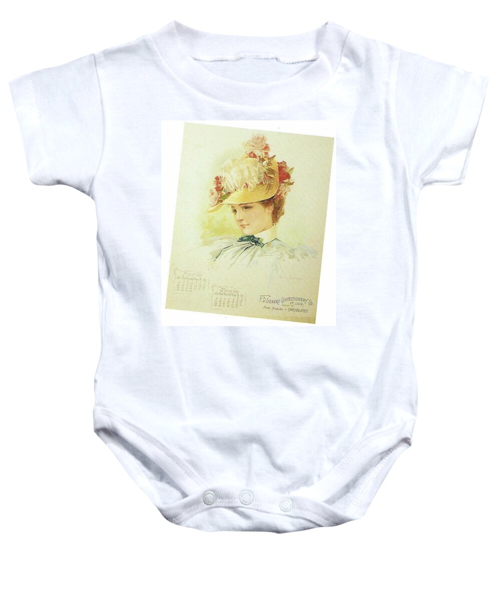 Frances Brundage Baby Onesie featuring the painting Young Lady from Paris 4 by Reynold Jay