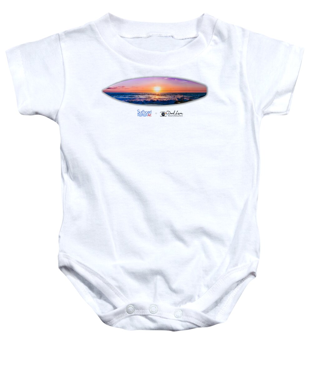 A Purple Orange Majestic Sunset Baby Onesie featuring the photograph A Purple Orange Majestic Sunset -- PNG by David Levin