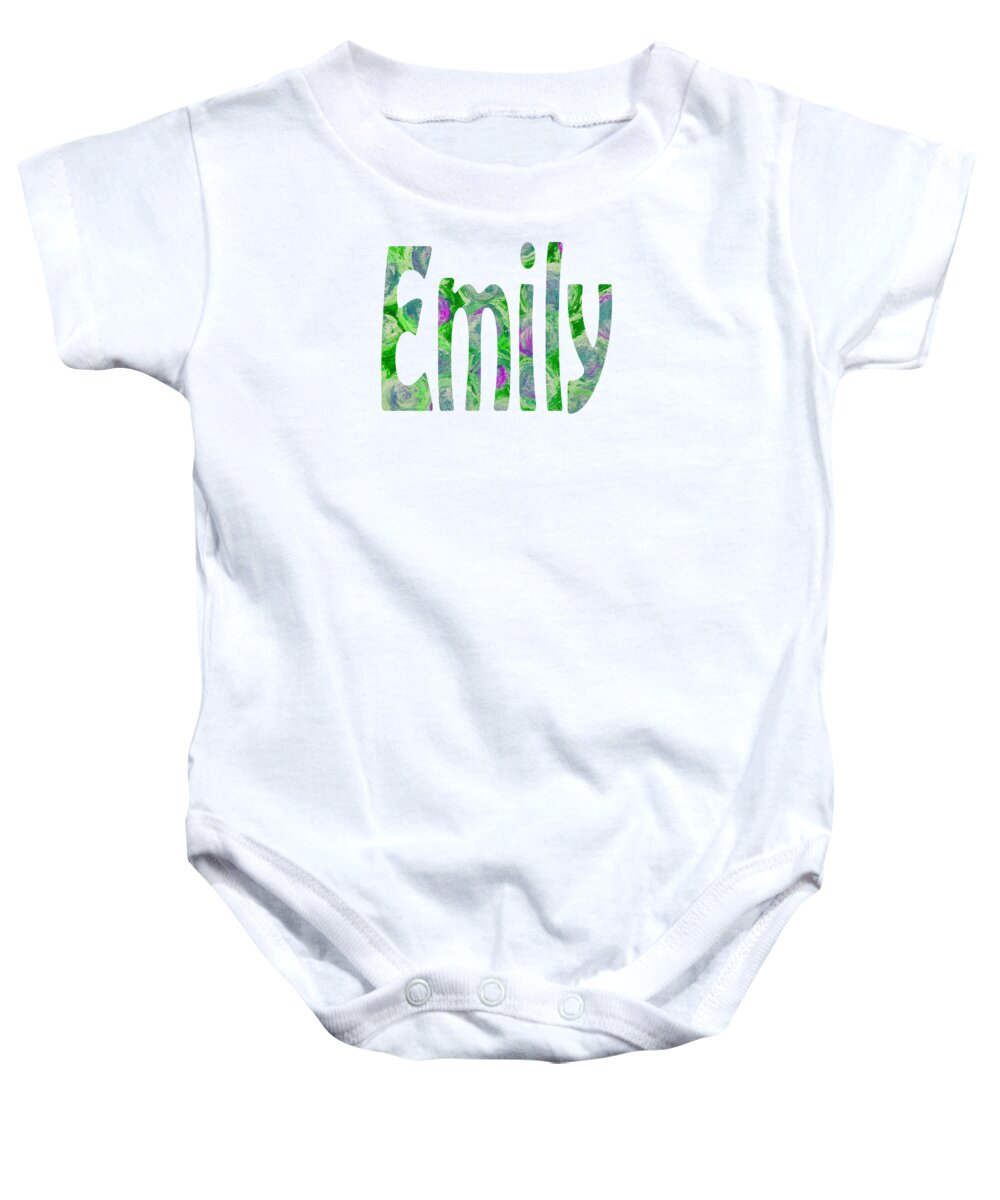 Emily Baby Onesie featuring the digital art Emily by Corinne Carroll