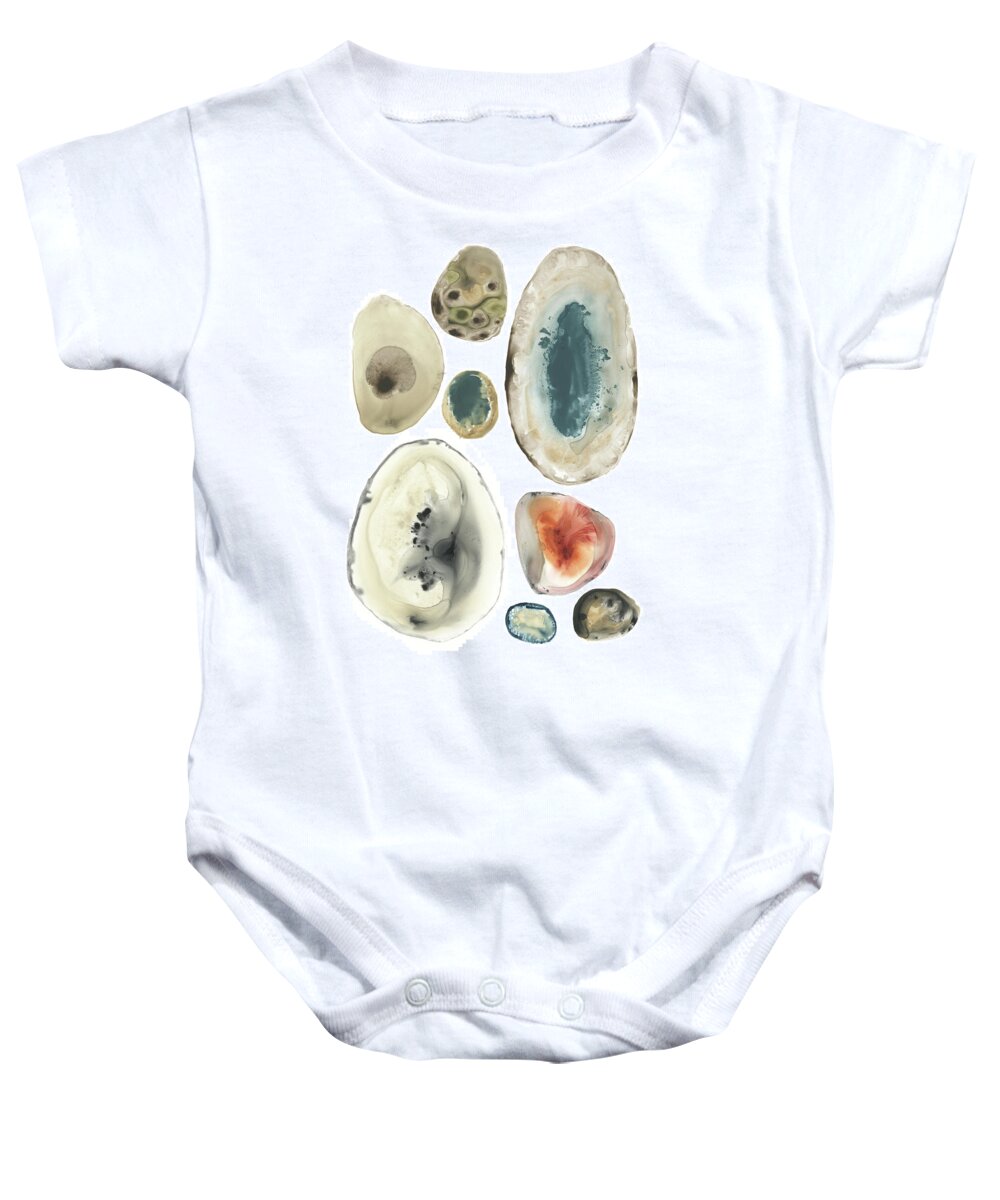 Abstract Baby Onesie featuring the painting Geode Collection II #1 by June Erica Vess