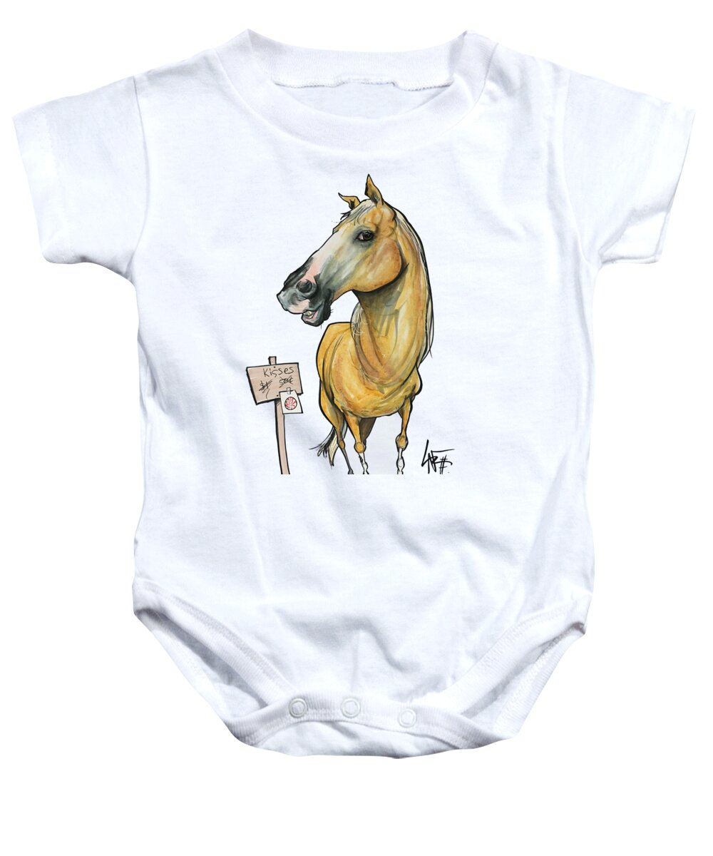 Levine 4593 Baby Onesie featuring the drawing Levine 4593 by Canine Caricatures By John LaFree