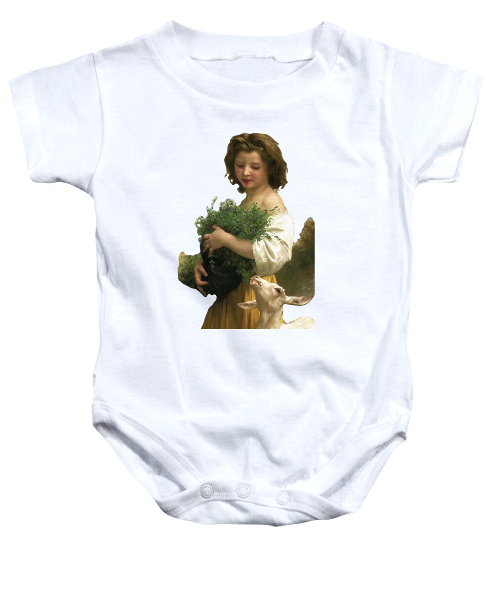 Little Esmeralda Baby Onesie featuring the painting Little Esmeralda by Rolando Burbon