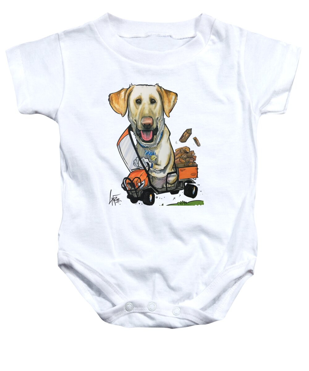 Roberts 4155 Baby Onesie featuring the drawing Roberts 4155 by Canine Caricatures By John LaFree