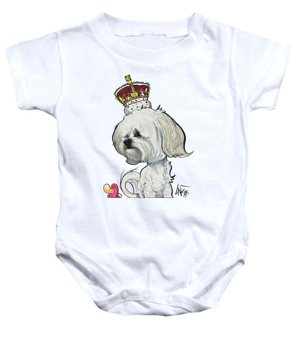 Skriabin 4567 Baby Onesie featuring the drawing Skriabin 4567 by Canine Caricatures By John LaFree