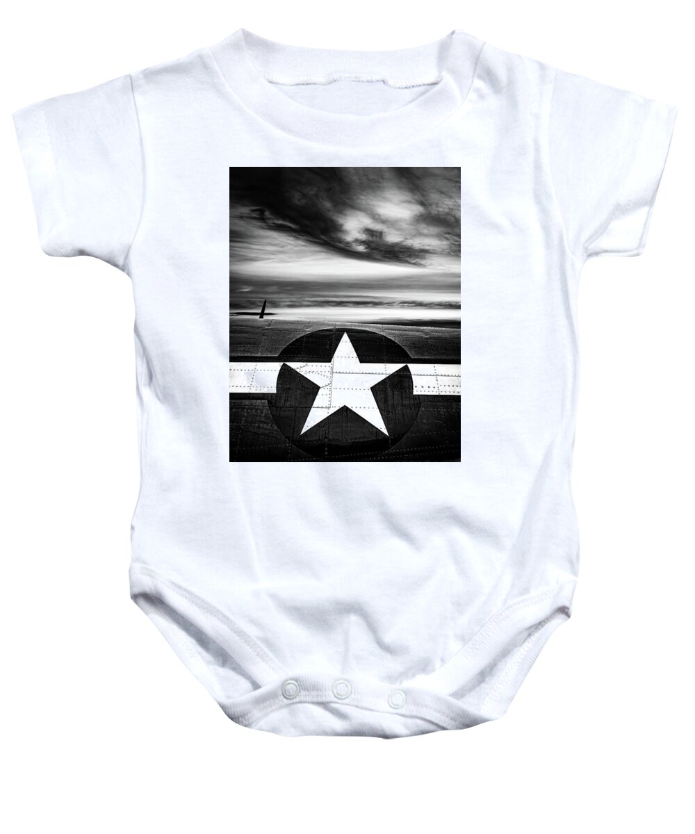 B-24 Baby Onesie featuring the photograph Sunset North American B-25 Mitchell #1 by Bob Orsillo