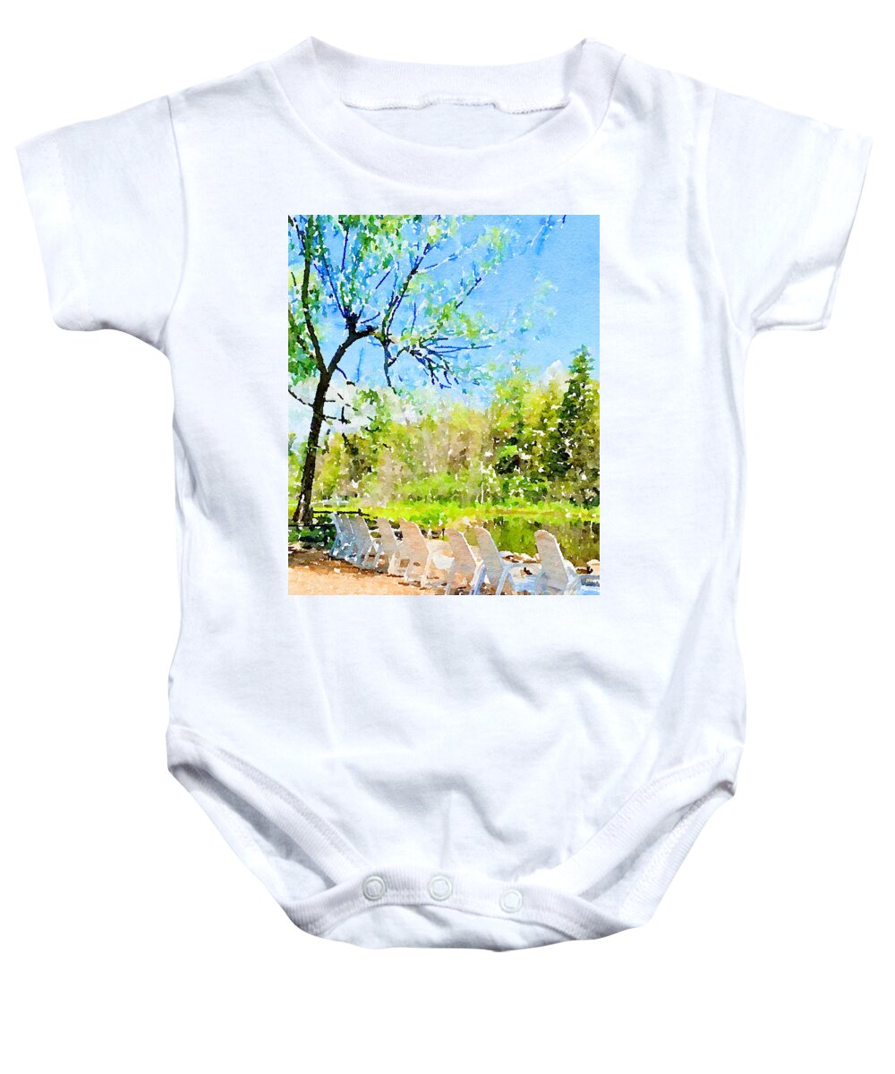 Relax Reflect Renew Nature Peace Tranquility Baby Onesie featuring the photograph Relax Reflect Renew #2 by Kathy Bee