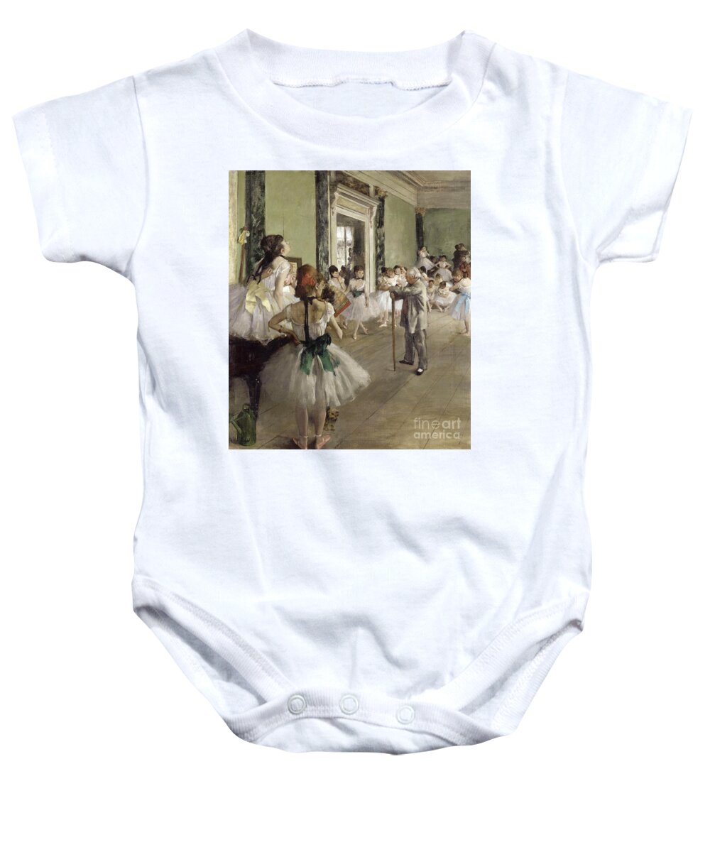 Degas Ballet Class Baby Onesie featuring the painting The Ballet Class by Edgar Degas by Edgar Degas