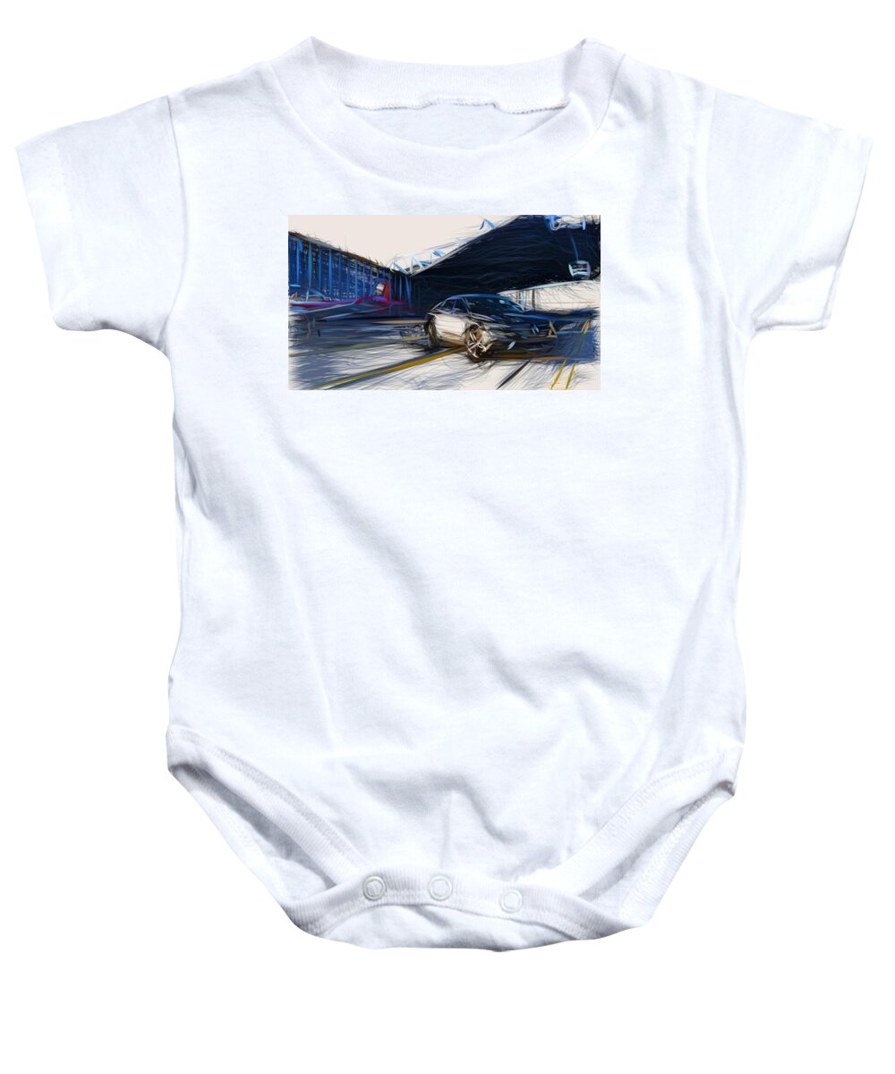 Renault Baby Onesie featuring the digital art Renault Talisman Draw #6 by CarsToon Concept