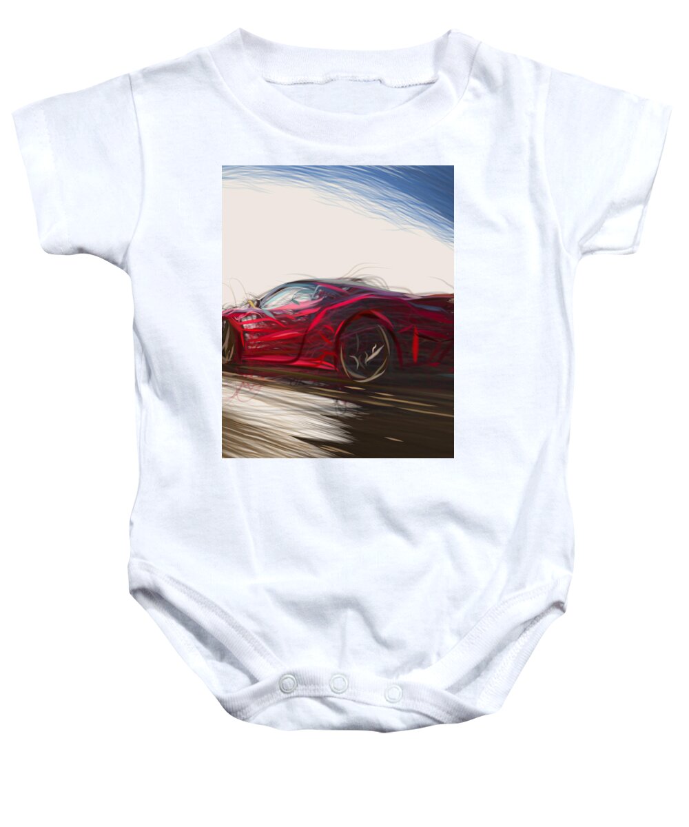 Wall Art Decor Baby Onesie featuring the digital art Acura Nsx 21475 by CarsToon Concept
