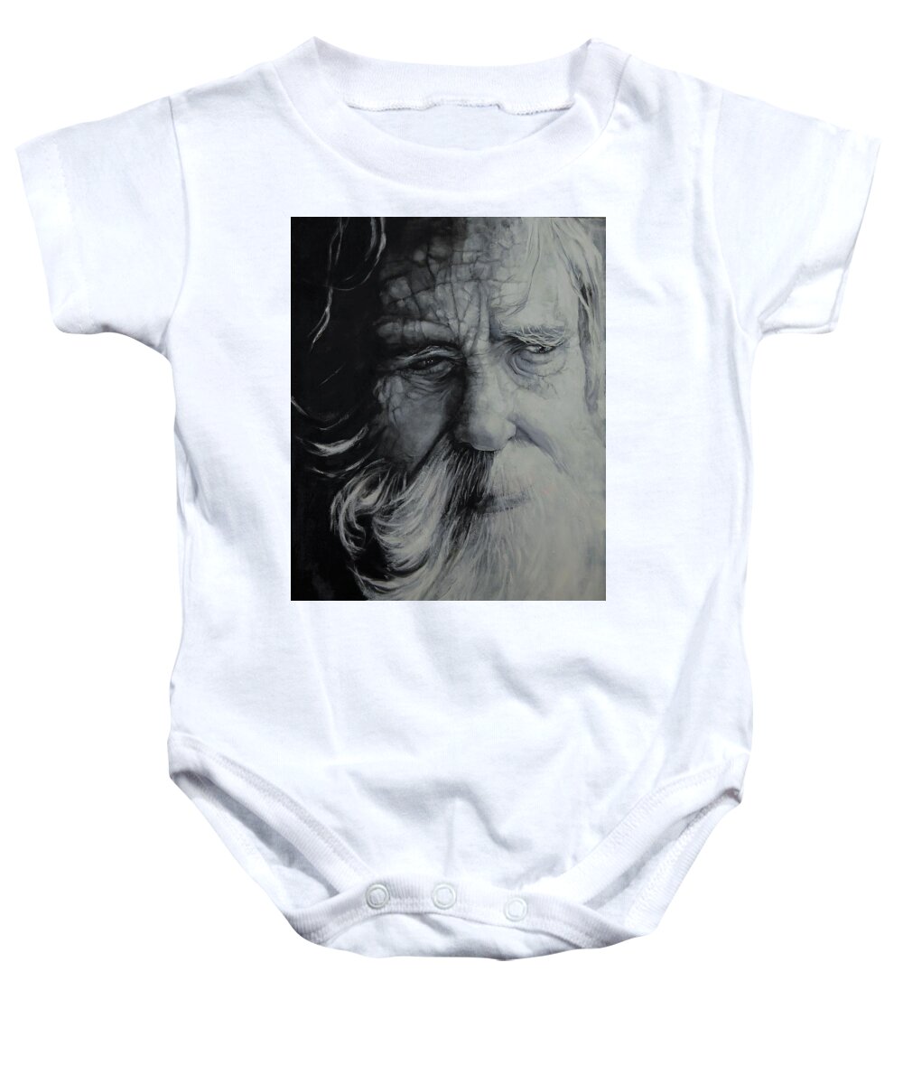 Senior Baby Onesie featuring the painting An Obscure Man by Jean Cormier