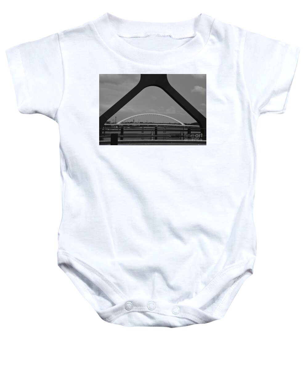 Apollo Baby Onesie featuring the photograph Arch in arch - black and white by Yavor Mihaylov