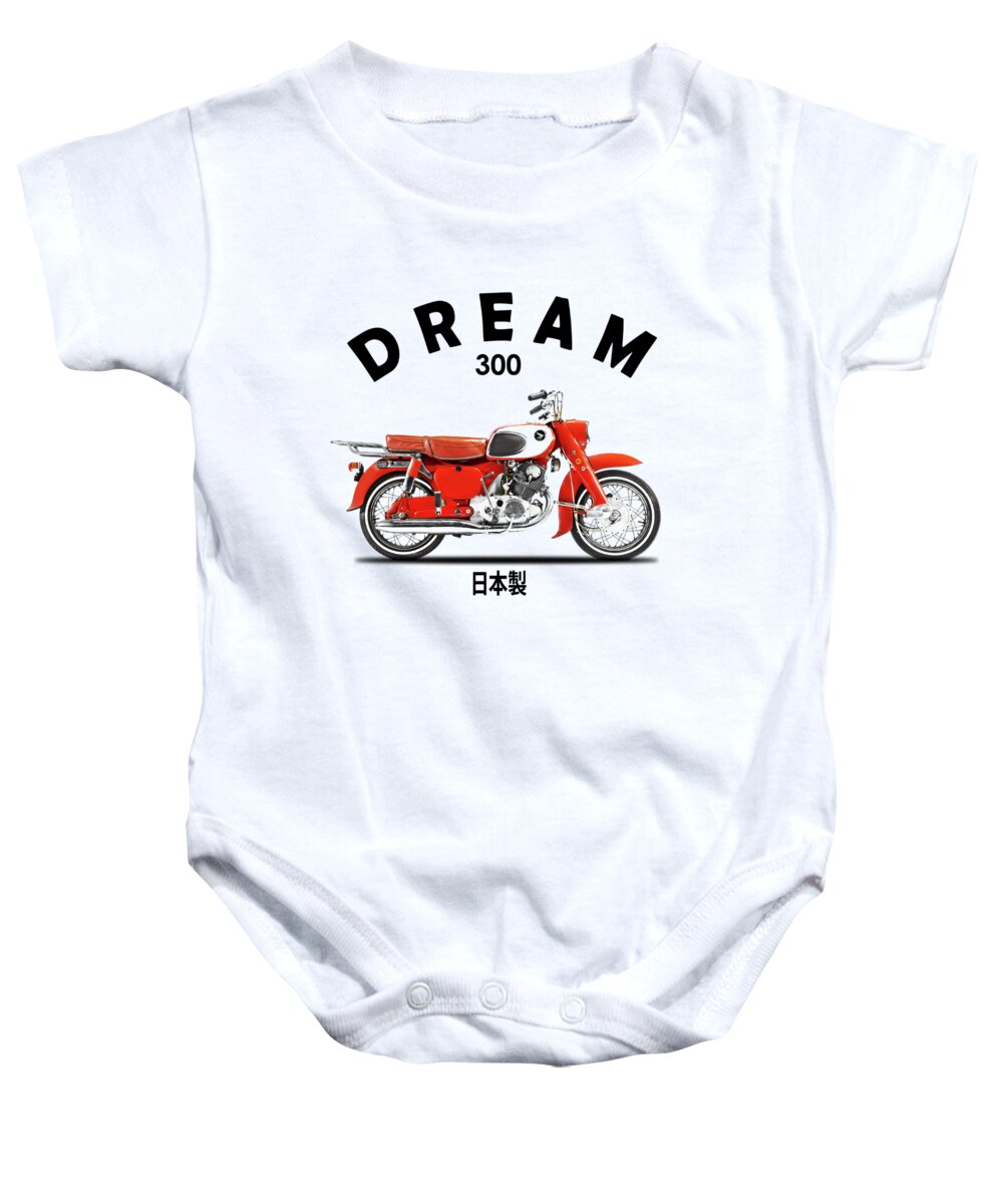 Honda Dream Baby Onesie featuring the photograph Honda Dream 1964 by Mark Rogan