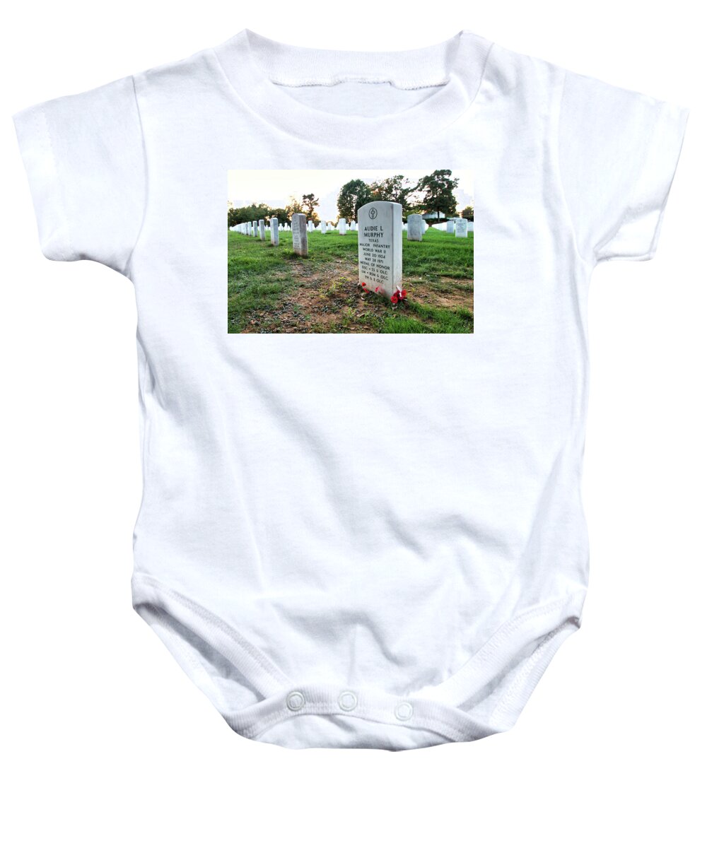 Audie Murphy Baby Onesie featuring the photograph Audie Murphy by American Landscapes