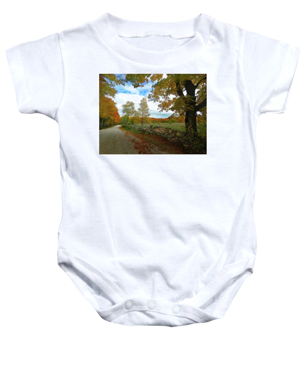 October Baby Onesie featuring the photograph Back Road Fall Colors by David T Wilkinson