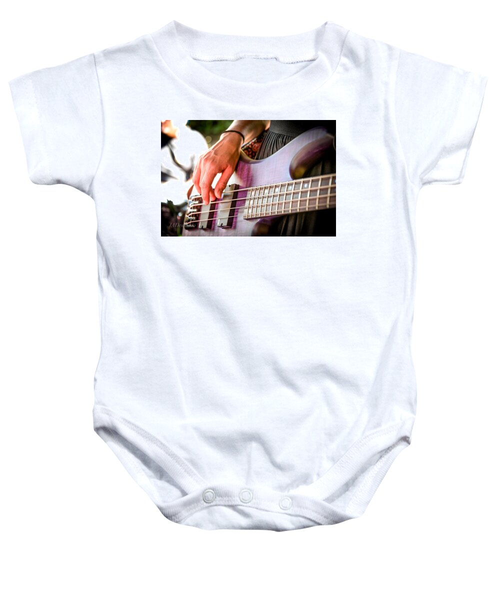 Bass Guitar Baby Onesie featuring the photograph Delicate Bass by Joseph Desiderio