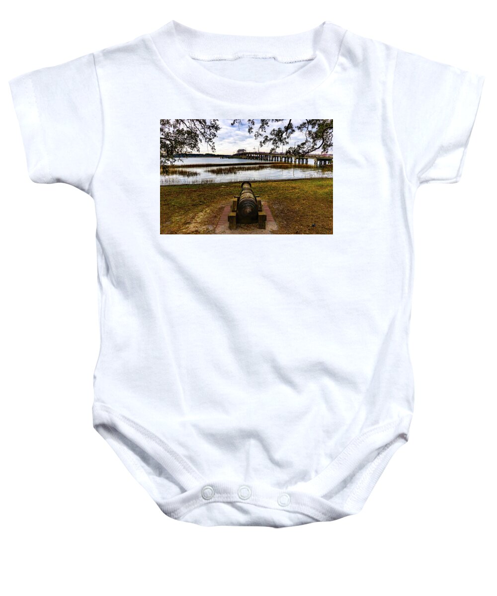 Beaufort Baby Onesie featuring the photograph Beaufort Canon by Norma Brandsberg
