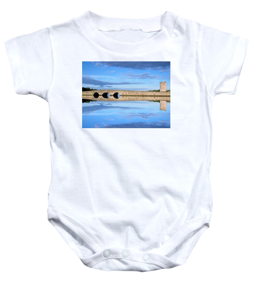 Belvelly Castle Baby Onesie featuring the photograph Belvelly Castle Reflection by Joan Stratton