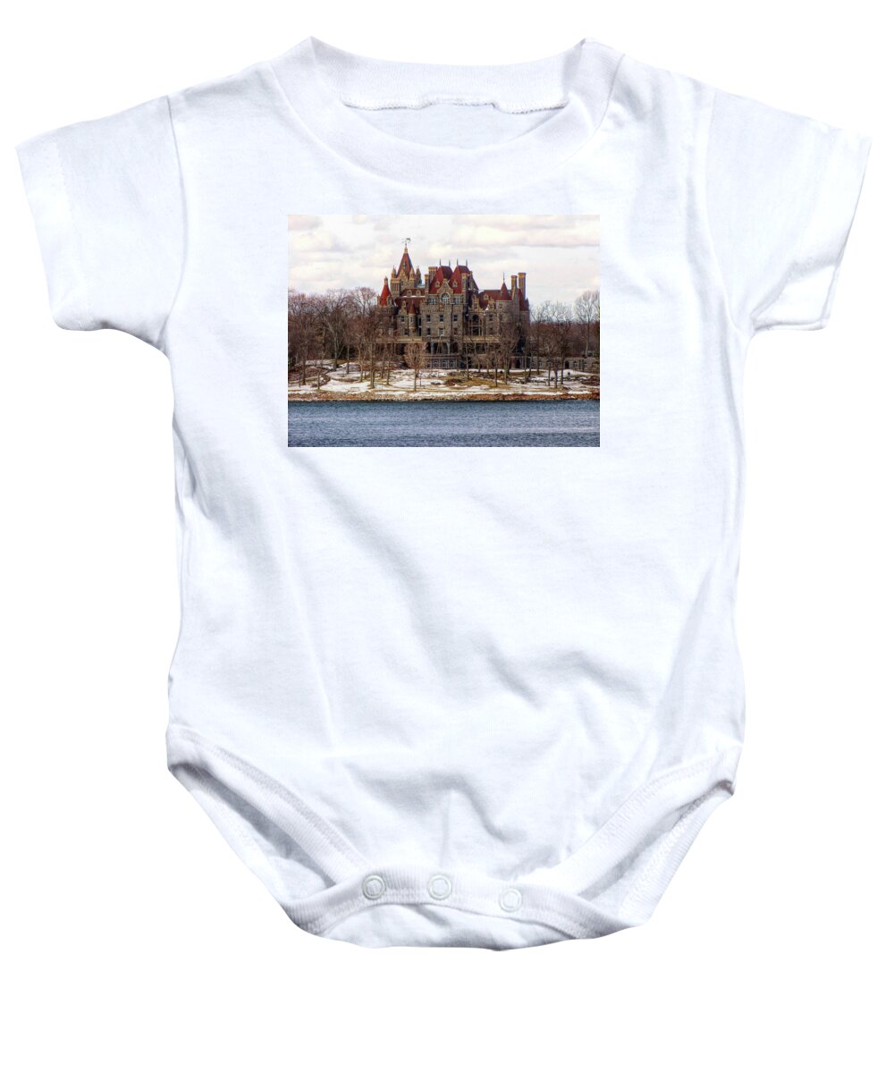 Castle Baby Onesie featuring the photograph Boldt Castle by Susan Hope Finley